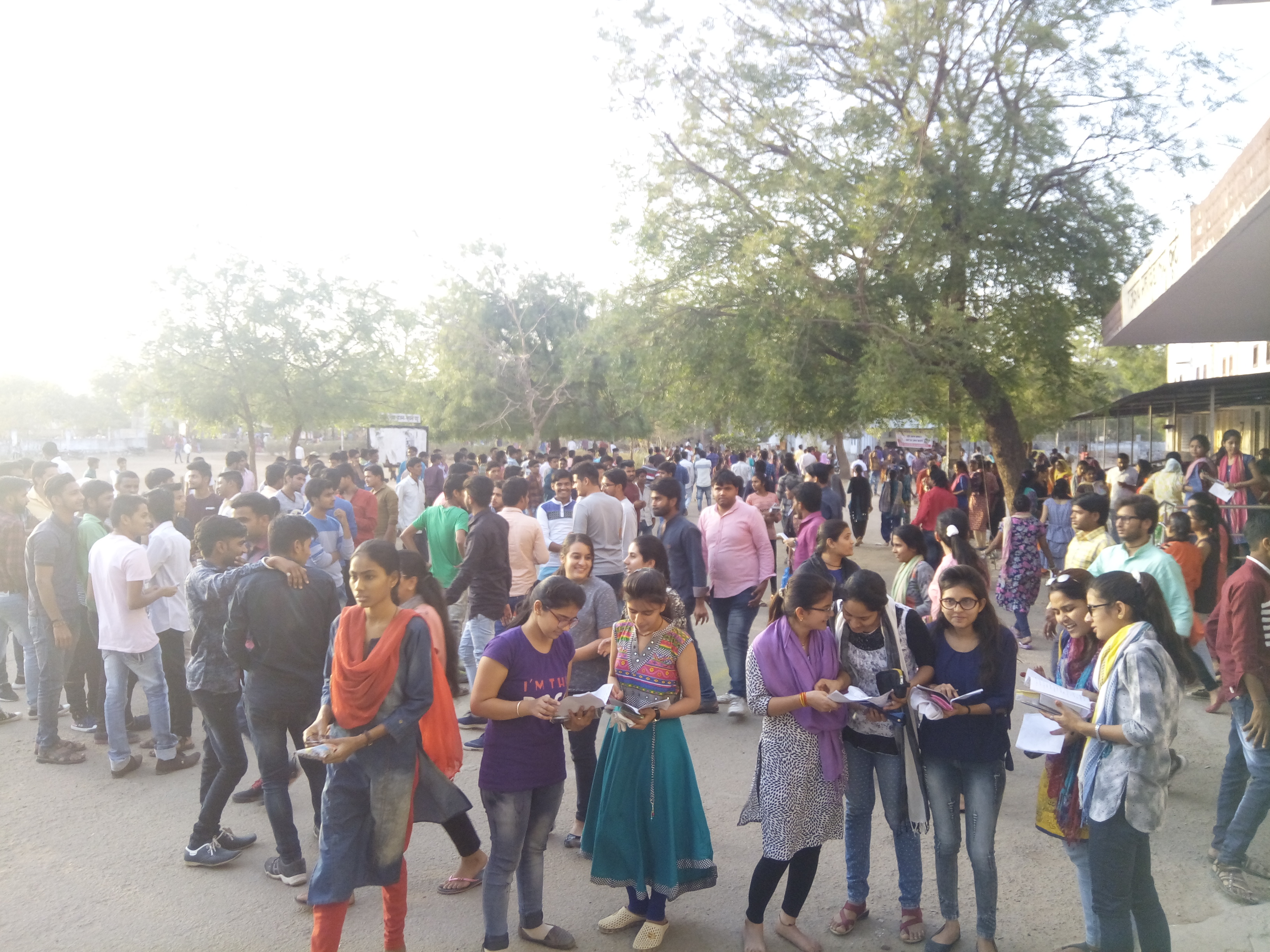 The biggest test in PG College.