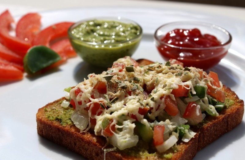 paneer open toast