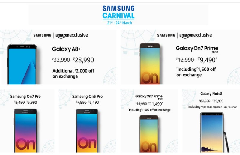Amazon Samsung Carnivall sale