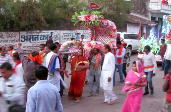 पालकी में विराज माता रानी