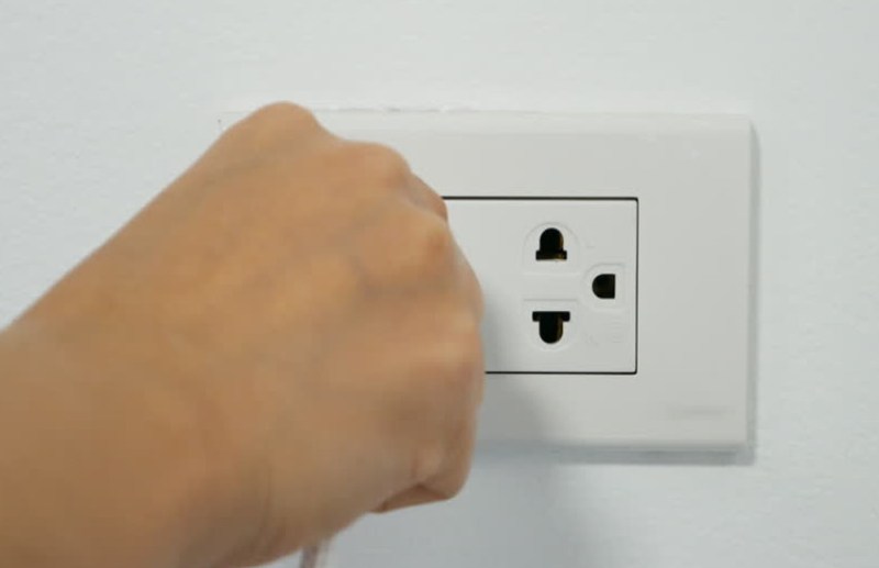 Girl with electric hand