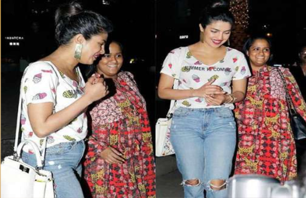 सलमान की बहन के साथ इस अंदाज में नजर आई प्रियंका चोपड़ा