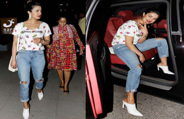 सलमान की बहन के साथ इस अंदाज में नजर आई प्रियंका चोपड़ा