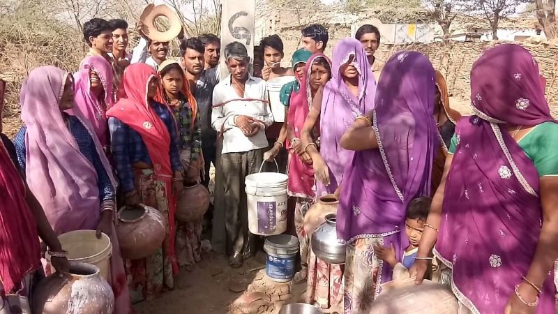 village of Rajasthan Drinking water problem ward punch electric pole