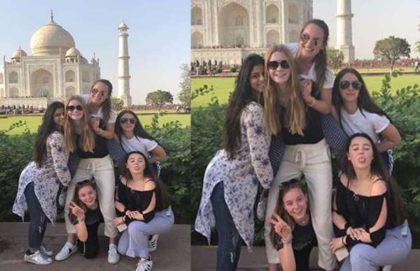 दोस्तों संग ताजमहल के बाहर तस्वीरें खिंचवाती दिखीं शाहरुख की बेटी सुहाना, कुछ अलग था अंदाज