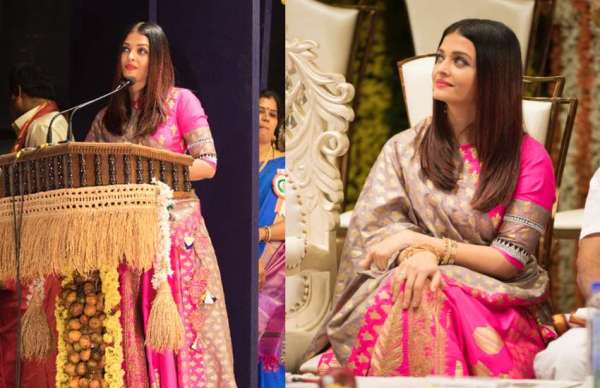 गुलाबी रंग के भारतीय लिबास में दिखीं ऐश्वर्या, फंक्शन के दौरान देखते रह गए लोग!