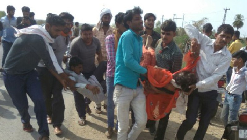 Car collides with bike rider from behind, seven seriously injured