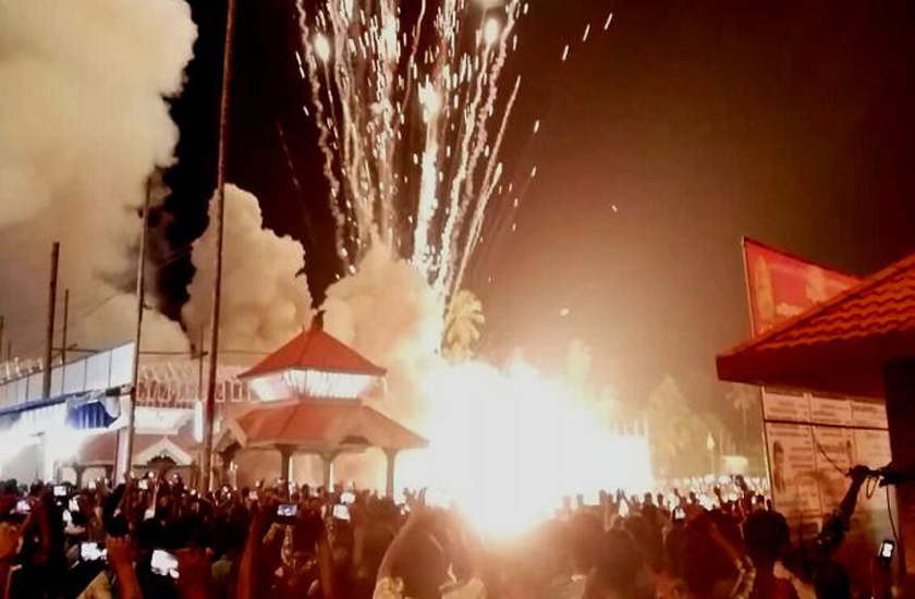 fireworks in temples