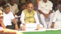 Amit Shah sit on Dharna