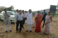 निर्माण कार्य का निरीक्षण 