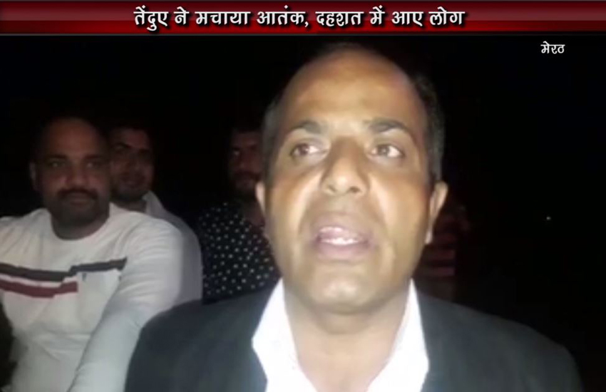 तेंदुए ने गांव में मचाया आतंक तो दहशत में आए लोग, देखें वीडियो