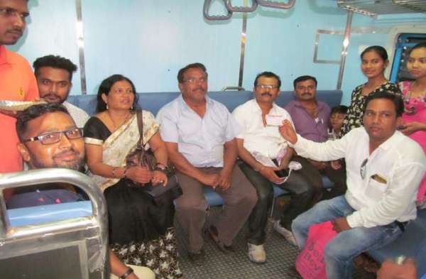 Travelers shared their happiness