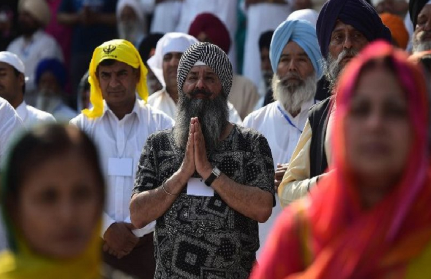 Indian Sikh pilgrims