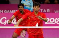 satvik-chirag won silver medal in mens doubles badminton in cwg 2018