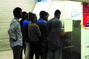 Angry young man broke ATM's screen