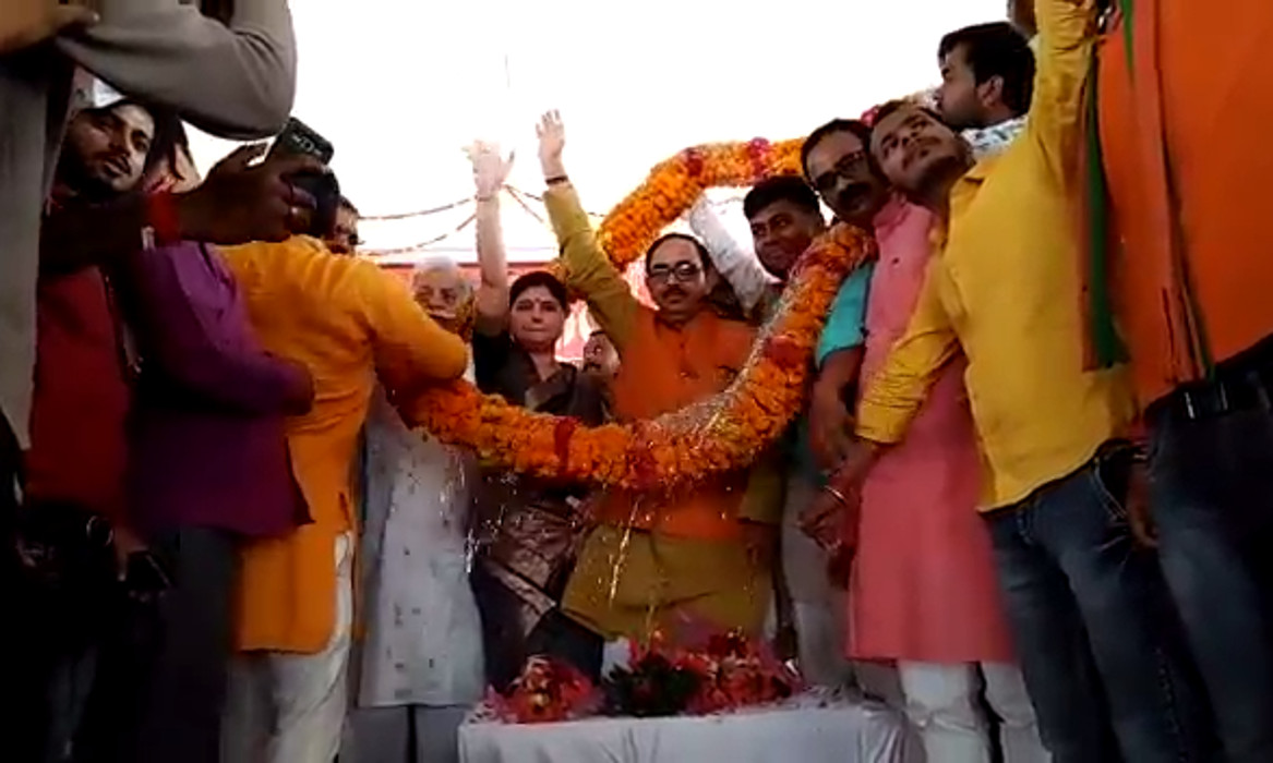BJP Samrasta Bhoj by MP Priyanka Singh Rawat in Barabanki