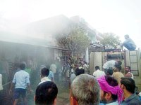 two-storey building Fire erupted in satna