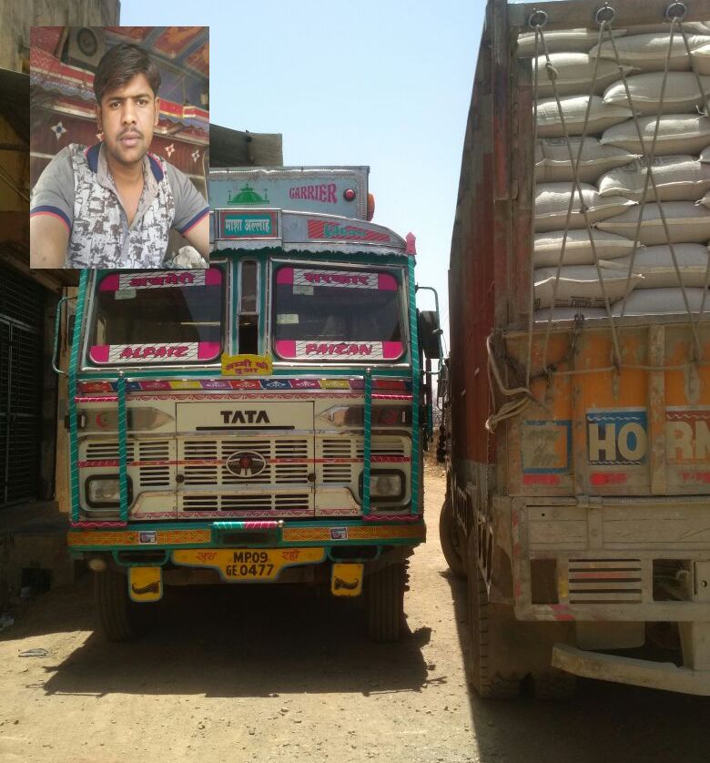 Truck driver dies in road accident in khandwa