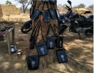 Tab hanging on tree