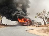 Fire in bus