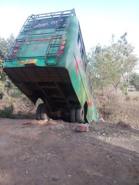 Uncontrolled bus fell into the canal