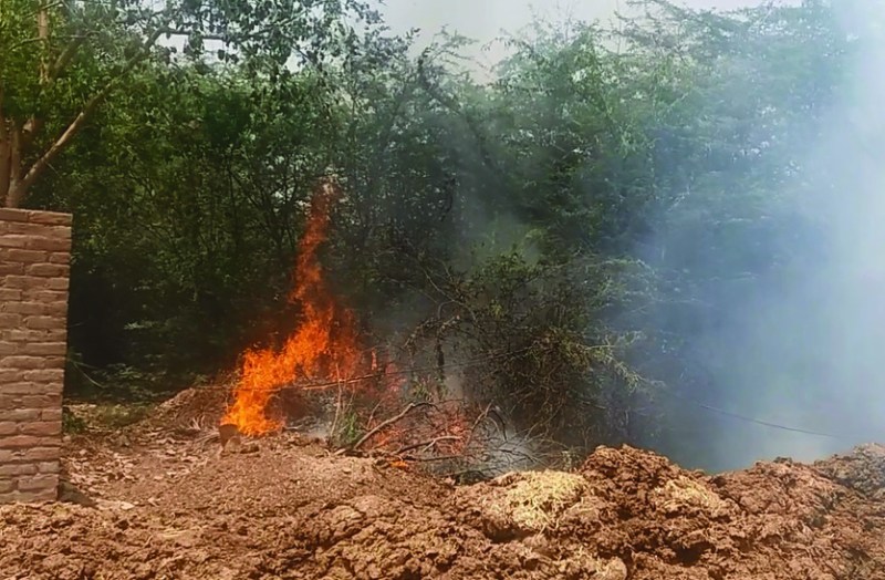 fire in sriganganagar sadar police station