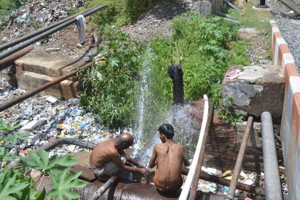 pics of wasted water in the drain