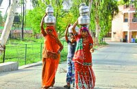 tanker water supply,villages in Barmer