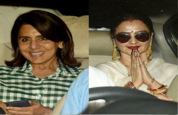 अमिताभ की फिल्म देखने पहुंची रेखा, इस लुक में आईं नजर