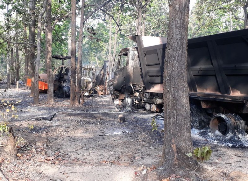 Burnt vehicles
