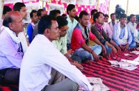 एनटीपीसी के खिलाफ प्रभावितों का आंदोलन 40 वें दिन भी जारी