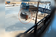 Watch Truck rams into auto rickshaw in gujarat 3 injured
