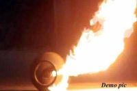 Fire in gas cylinder