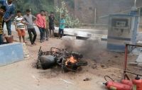 Fire at Nagod Petrol Pump in satna district Madhya pradesh