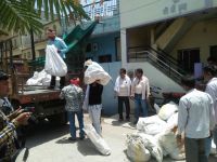 raid in godown, polyethylene carry bags Seized