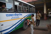 salesman disturbing passengers in roadways bus
