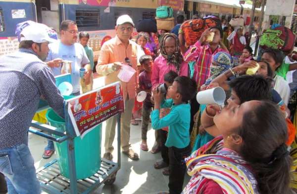 Provided free cold water