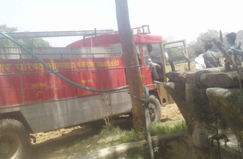 Bin water fire caused fire in bhilwara