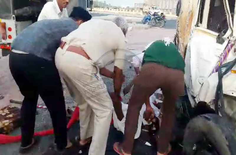 Road accident in bhilwara