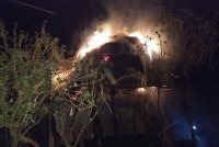 Fierce fire from the spark of a short circuit