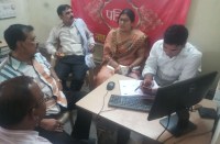 रविवार को पत्रिका जांजगीर कार्यालय में नामांकन फार्म स्क्रीनिंग