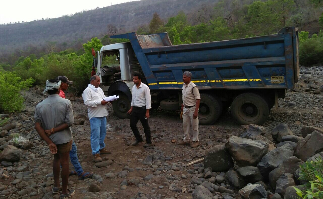 Seized three vehicles carrying illegal transport