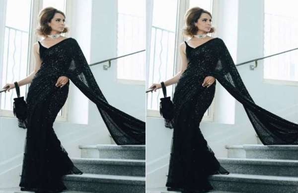 Cannes 2018: सब्यसाची की डिजाइनर साड़ी में जच रही कंगना रनौत