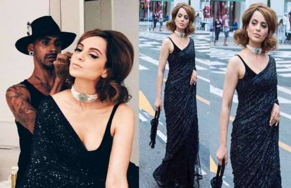 Cannes 2018: सब्यसाची की डिजाइनर साड़ी में जच रही कंगना रनौत