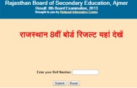 RBSE 8th Class Result 2018