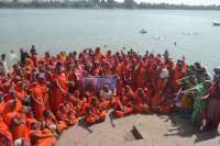 patrika campaign amritam jalam at narmada ghat hoshangabad, mp