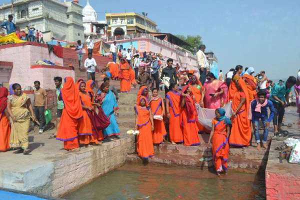 patrika campaign amritam jalam at narmada ghat hoshangabad, mp
