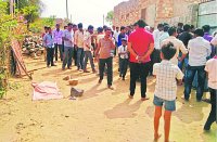 Pickup crushed,minor Girl,playing outside the house