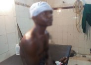 Injured young man