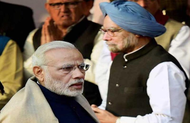pm narendra modi and ex pm manmohan singh